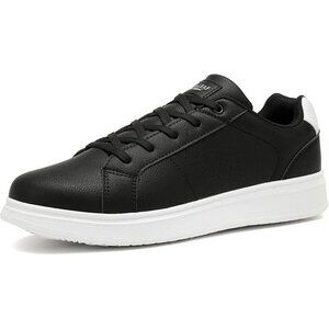 Men's  Black Casual Fashion Dress Sneakers Classic Lace-Up Lightweight Shoes